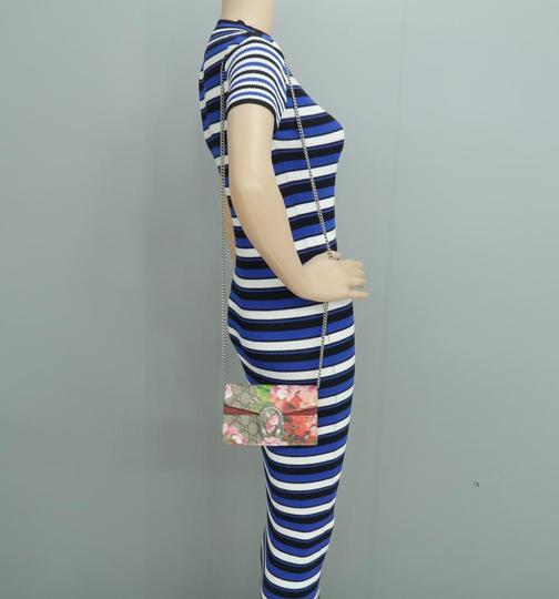 Gucci Chain Wallet Dionysus Super Mini Blooms Red Canvas Cross Body Bag