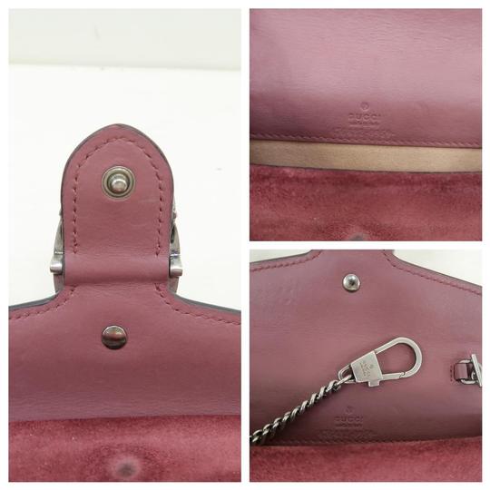 Gucci Chain Wallet Dionysus Super Mini Blooms Red Canvas Cross Body Bag