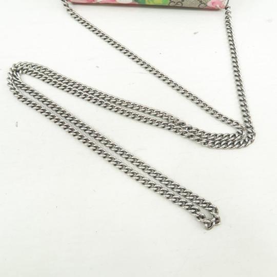 Gucci Chain Wallet Dionysus Super Mini Blooms Red Canvas Cross Body Bag