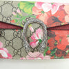 Gucci Chain Wallet Dionysus Super Mini Blooms Red Canvas Cross Body Bag