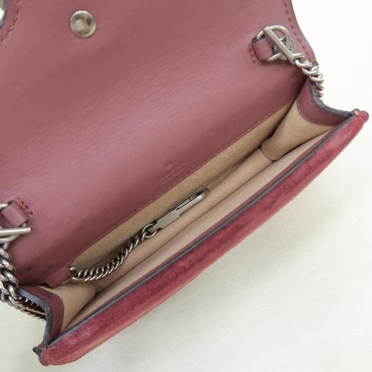 Gucci Chain Wallet Dionysus Super Mini Blooms Red Canvas Cross Body Bag