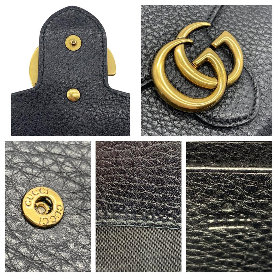 Gucci Marmont Medium Black Chain Wallet Crossbody