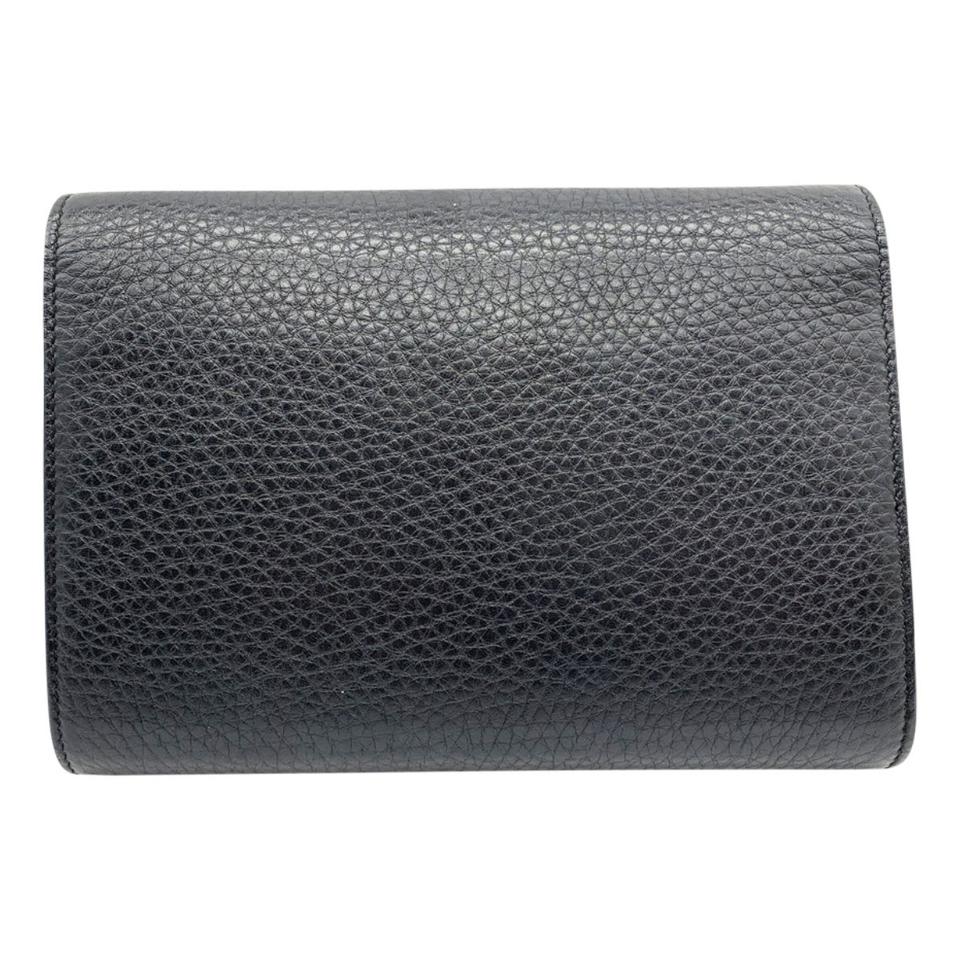 Gucci Marmont Medium Black Chain Wallet Crossbody