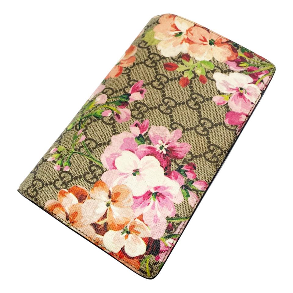 Gucci Chain Wallet Monogram Blooms Antique Rose Pink Gg Supreme Canvas Shoulder Bag