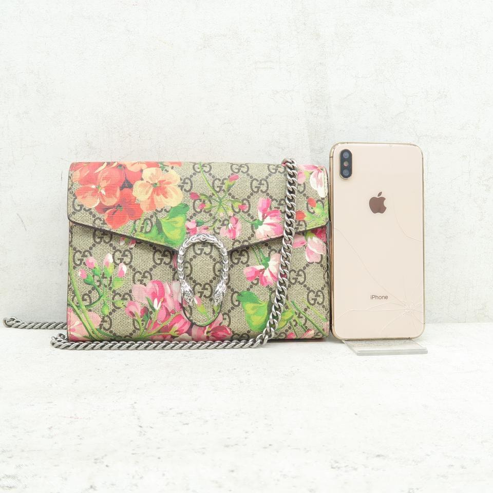 Gucci Dionysus Chain Blooms Mini Supreme Multicolor Beige Canvas Shoulder Bag
