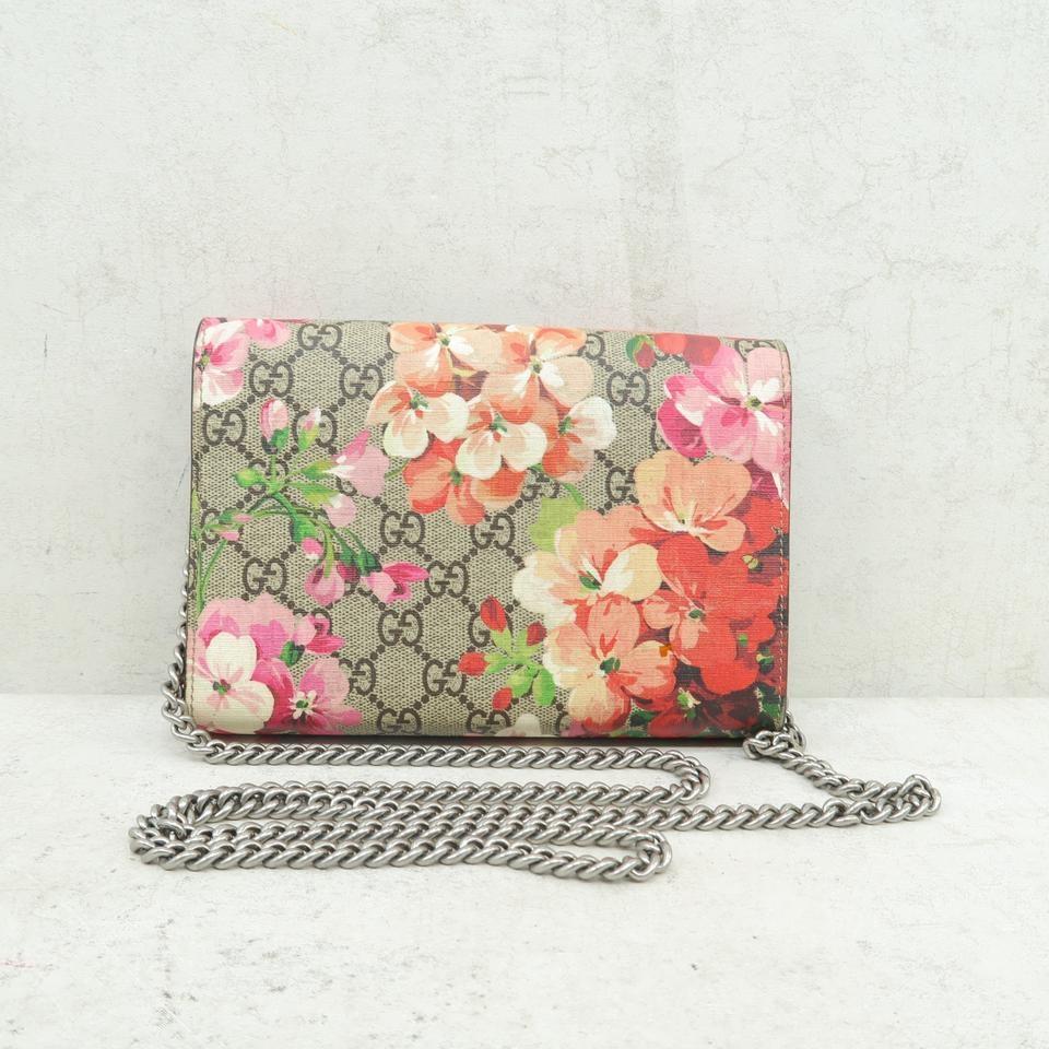 Gucci Dionysus Chain Blooms Mini Supreme Multicolor Beige Canvas Shoulder Bag