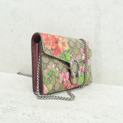 Gucci Dionysus Chain Blooms Mini Supreme Multicolor Beige Canvas Shoulder Bag