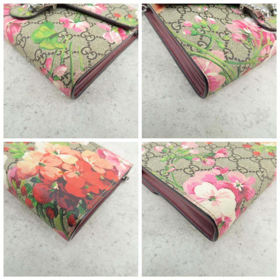 Gucci Dionysus Chain Blooms Mini Supreme Multicolor Beige Canvas Shoulder Bag