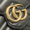 Gucci GG Chain Wallet Marmont Black Leather Shoulder Bag