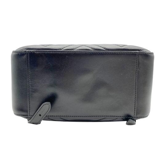 Gucci GG Marmont Calfskin Matelasse Black Leather Backpack