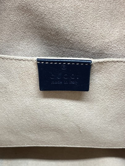 Gucci GG Marmont Calfskin Matelasse Black Leather Backpack