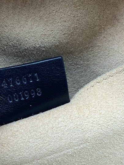 Gucci GG Marmont Calfskin Matelasse Black Leather Backpack