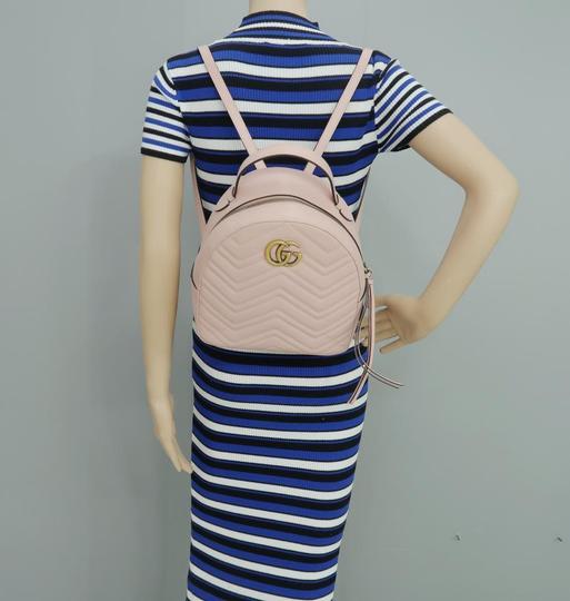 Gucci GG Marmont Matelasse Light Pink Calfskin Backpack
