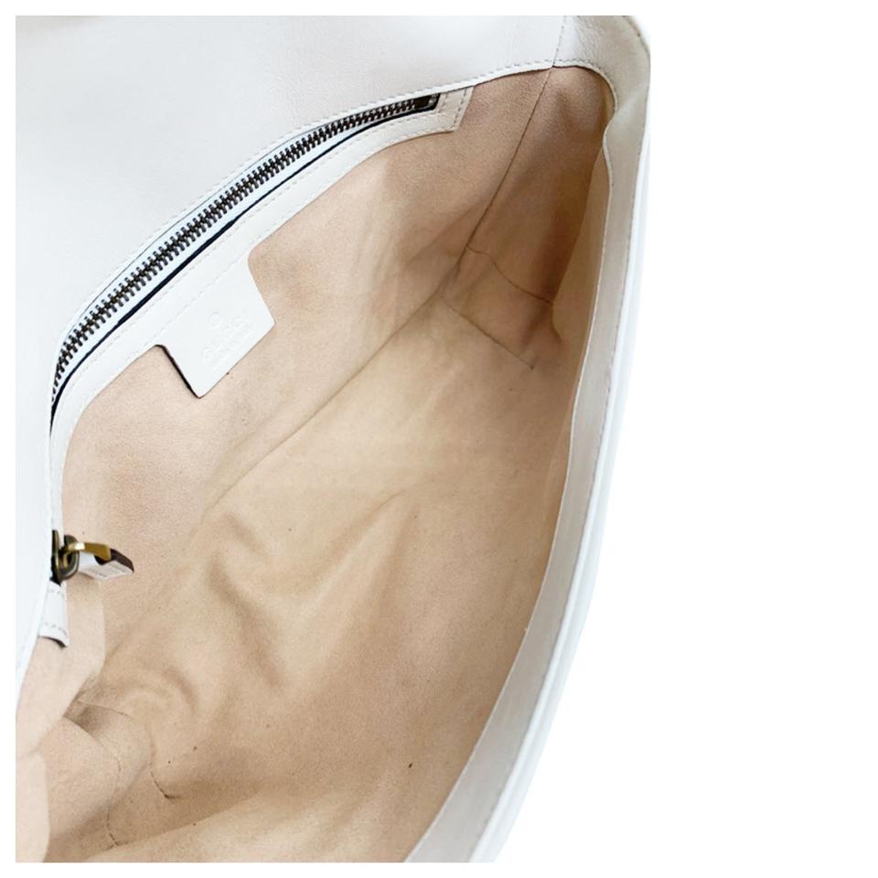 Gucci GG Marmont Mini White Leather Shoulder Bag