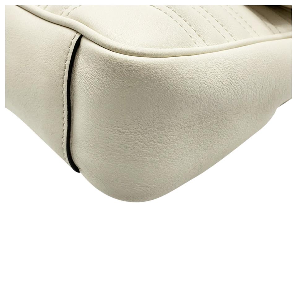 Gucci GG Marmont Mini White Leather Shoulder Bag