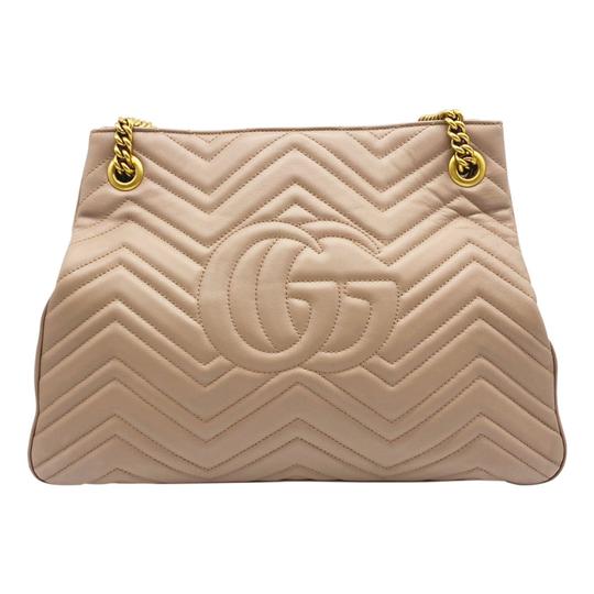 Gucci GG Marmont Shoulder Bag Calfskin Matelasse Medium Porcelain Rose -  MyDesignerly