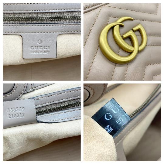 Gucci GG Marmont Shoulder Bag Calfskin Matelasse Medium Porcelain Rose Pink Leather Tote