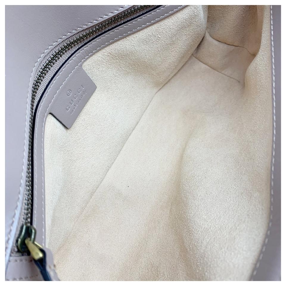 Gucci GG Marmont Small Quilted Shoulder Chain Antique Rose Beige Leather Cross Body Bag
