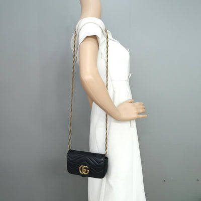 Gucci GG Marmont Leather Super Mini Shoulder Bag