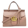 Gucci GG Marmont Top Handle Antique Rose Pink Leather Shoulder Bag