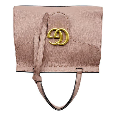 Gucci GG Marmont Top Handle Antique Rose Pink Leather Shoulder Bag