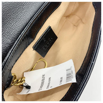 Gucci GG Shoulder Marmont Super Mini Cognac Brown Leather Cross Body Bag
