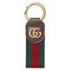 Gucci Green Marmont Double-g Web Key Chain Ophidia Key Chain