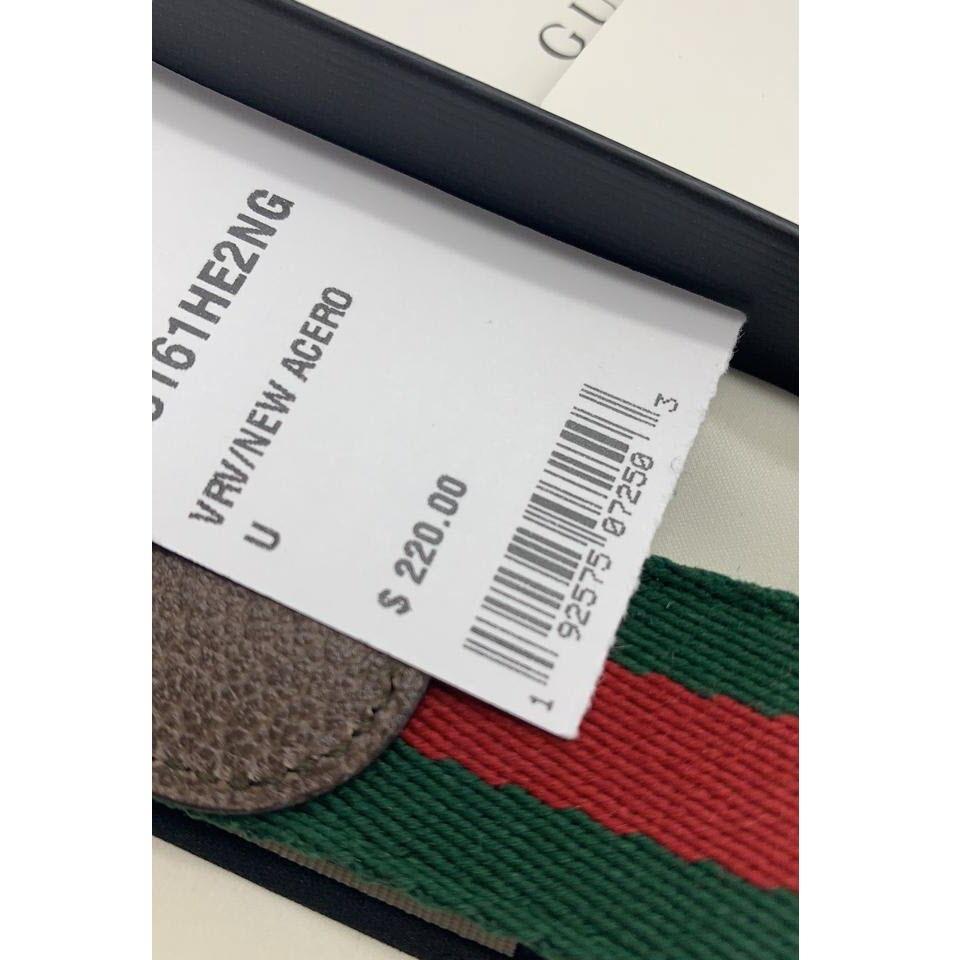 Gucci Green Marmont Double-g Web Key Chain Ophidia Key Chain