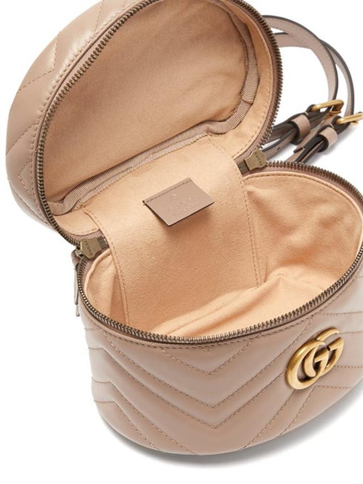 Gucci Marmont Beige Leather Backpack