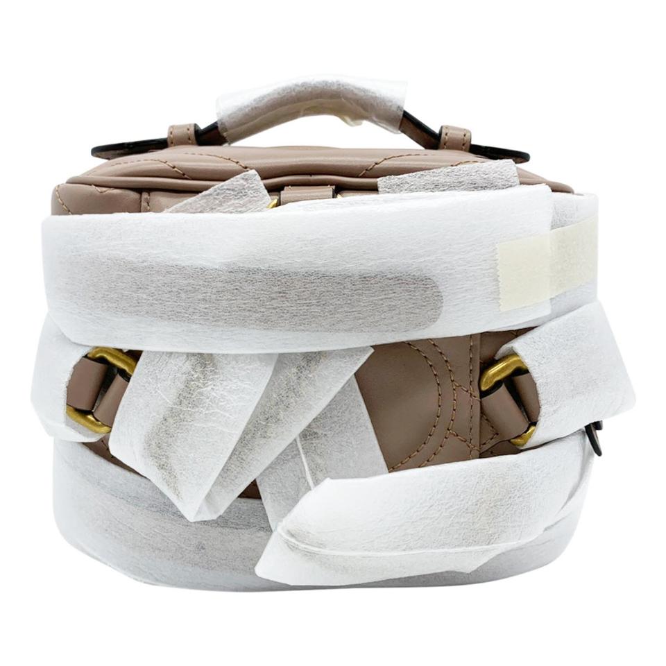 Gucci Marmont Beige Leather Backpack