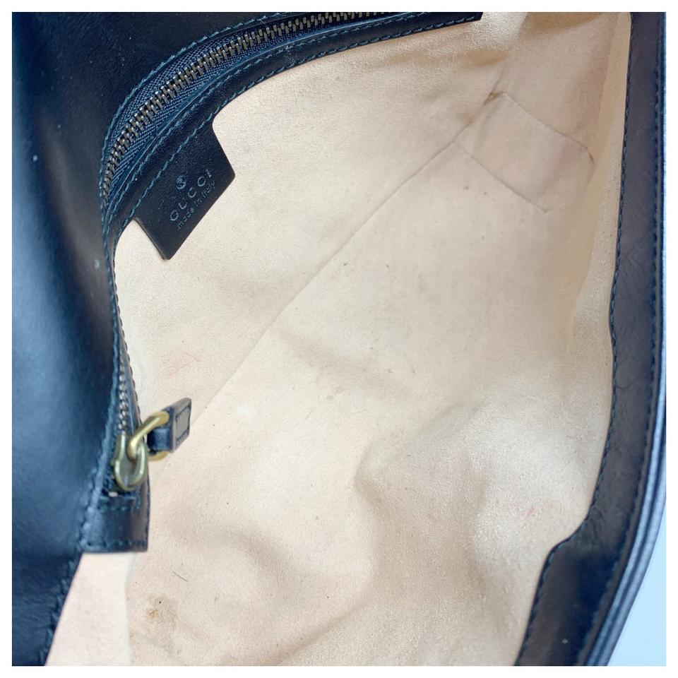 Gucci Marmont Calfskin Matelasse Small Gg Black Leather Shoulder Bag