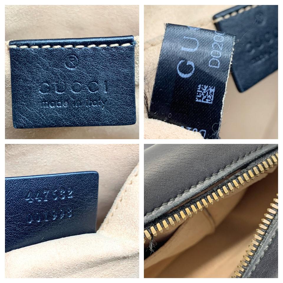 Gucci Marmont Matelasse Small Gg Chain Black Leather Shoulder Bag