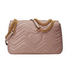 Gucci Marmont Gg Medium Pink Matelasse Chevron Leather Shoulder Bag