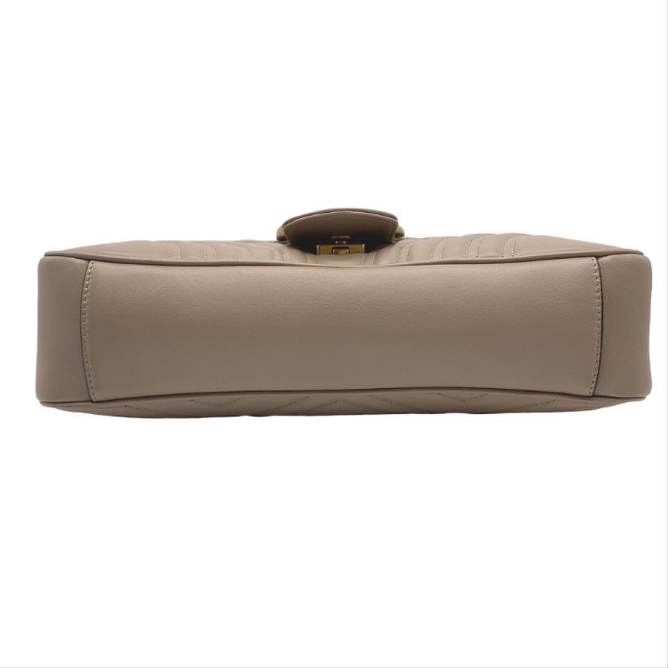 Gucci Marmont Gg Medium Pink Matelasse Chevron Leather Shoulder Bag