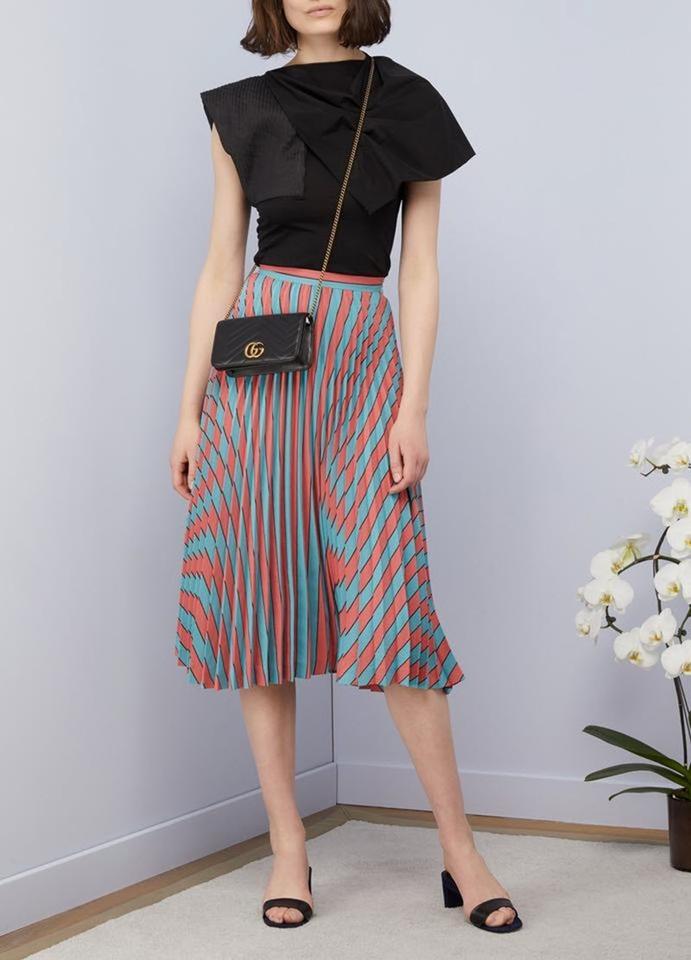 Gucci Marmont Gg Mini Chain Cross Body Black Leather Shoulder Bag