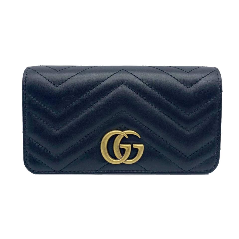 Gucci Marmont Gg Mini Chain Cross Body Black Leather Shoulder Bag