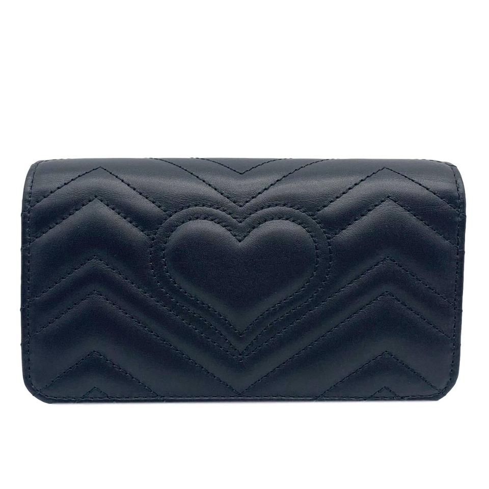 Gucci Marmont Gg Mini Chain Cross Body Black Leather Shoulder Bag