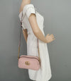 Gucci Marmont Gg Small Matelasse Calfskin Pink Leather Shoulder Bag