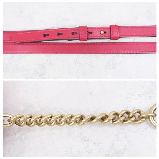 Gucci Marmont Gg Small Matelasse Red Calfskin Shoulder Bag