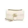 Gucci Marmont Gg Small White Leather Shoulder Bag