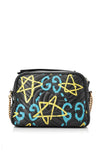 Gucci Marmont Ghost Chain Shoulder Black Lambskin Cross Body Bag