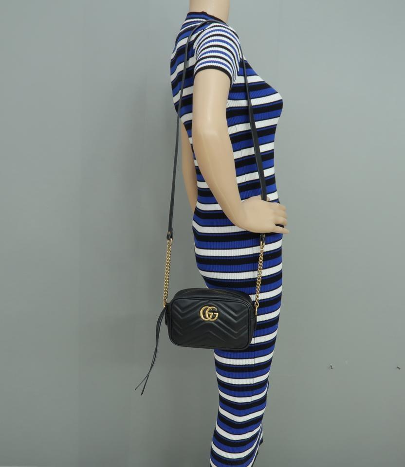 Gucci Marmont Mini Black Matelasse Calfskin Shoulder Bag