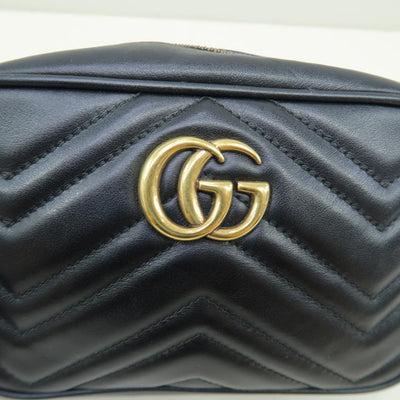 Gucci Marmont Mini Black Matelasse Calfskin Shoulder Bag