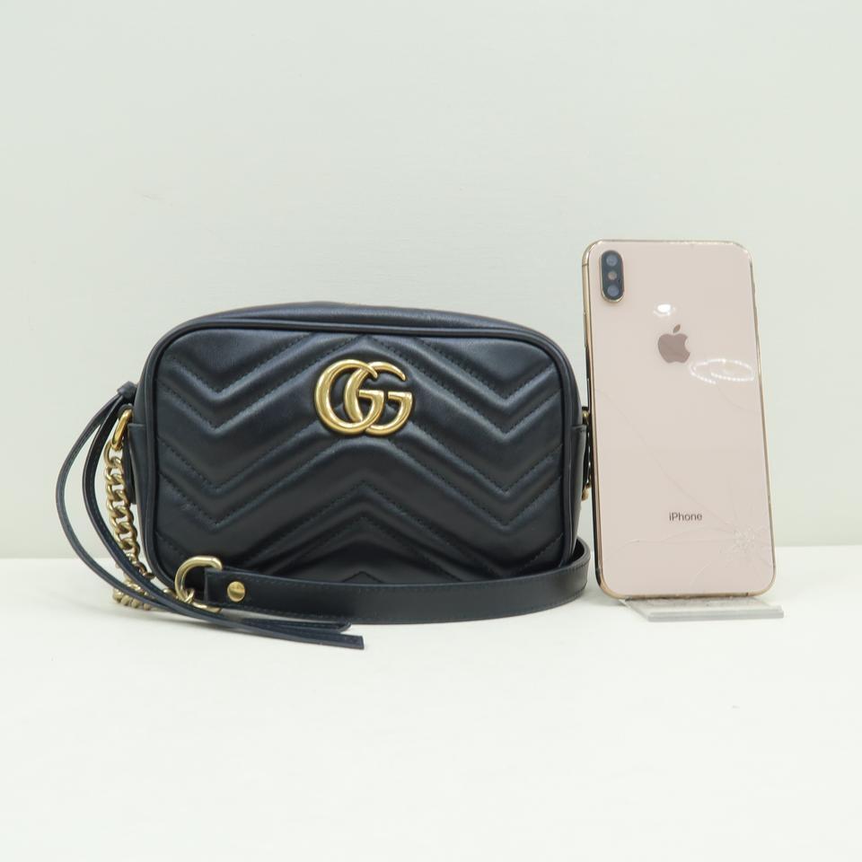 Gucci Marmont Mini Black Matelasse Calfskin Shoulder Bag