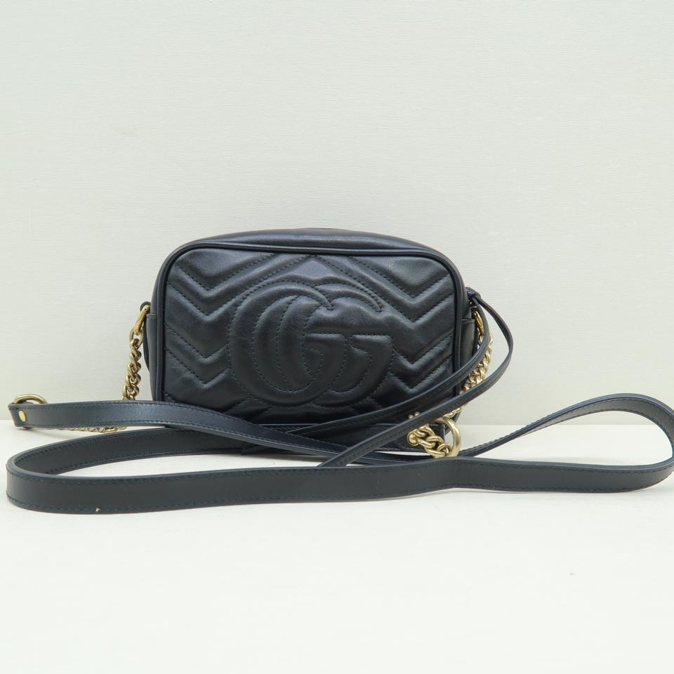 Gucci Marmont Mini Black Matelasse Calfskin Shoulder Bag