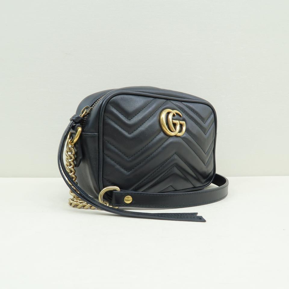 Gucci Marmont Mini Black Matelasse Calfskin Shoulder Bag
