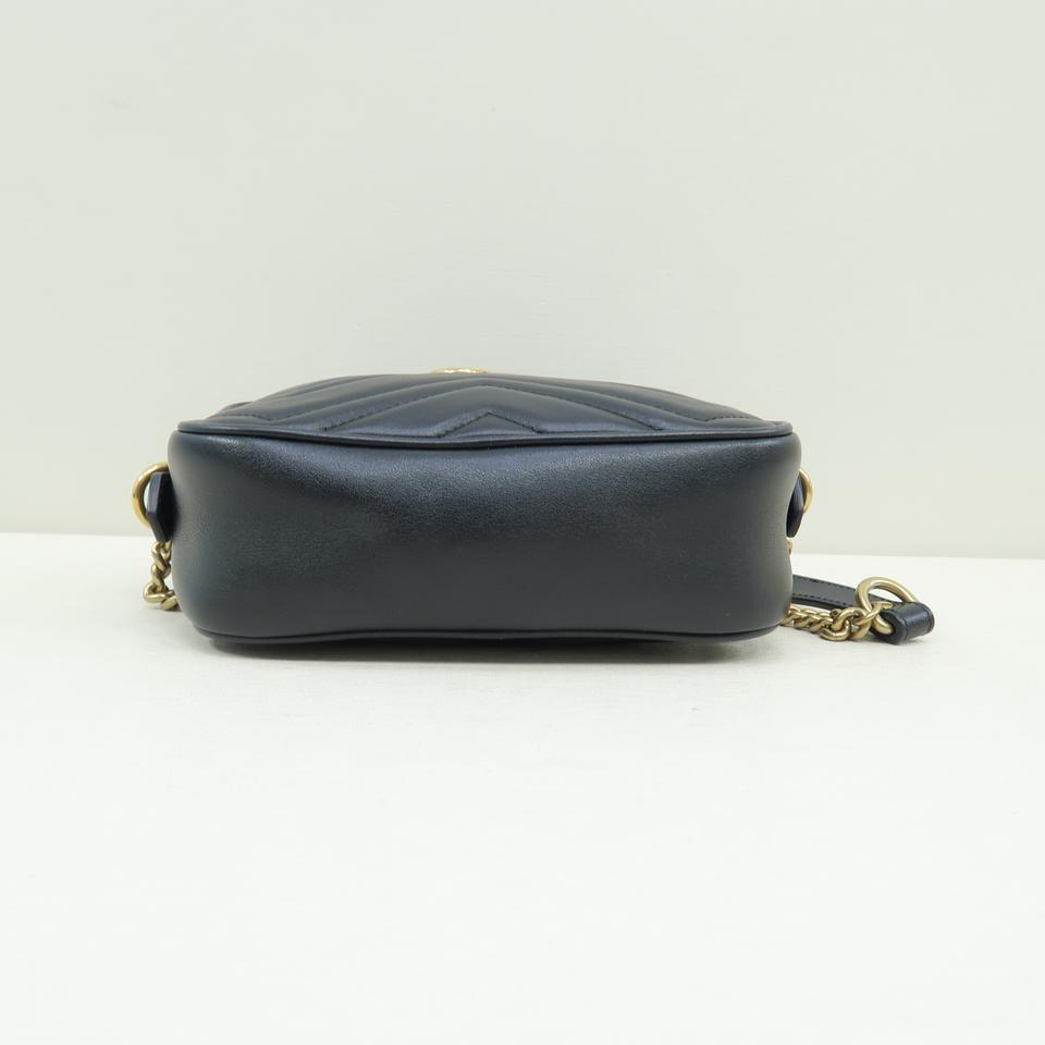 Gucci Marmont Mini Black Matelasse Calfskin Shoulder Bag