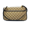 Gucci Marmont Small Beige Gg Canvas Shoulder Bag