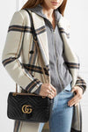 Gucci Marmont Small Gg Black Shoulder Bag Leather