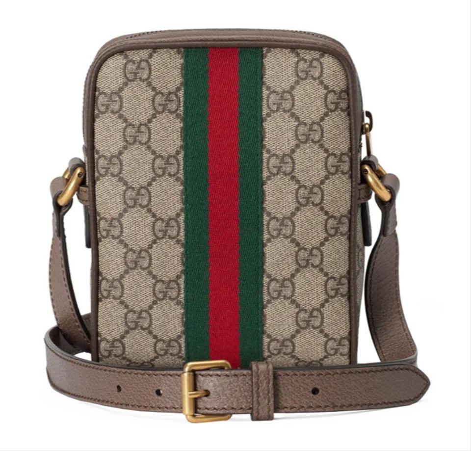 Gucci Messenger Ophidia Small Brown Gg Supreme Canvas Shoulder Bag